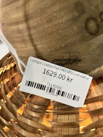 Pendel i naturflet H43/Ø50 cm.