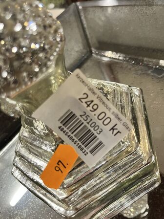 3 stk. Lysestager m. Fad