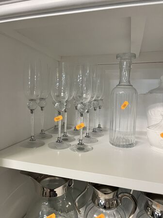 Champagneglas inkl. Kander