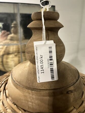 Pendel i naturflet H45/Ø40 CM