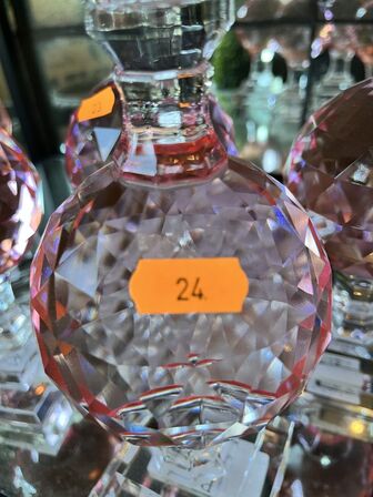 2 stk. Lysestager i krystal