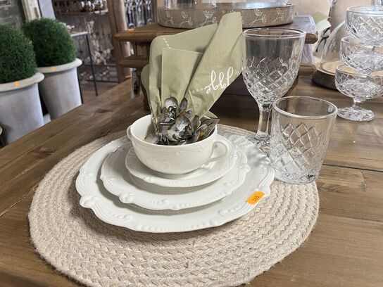 12 stk. Stel m. Glas