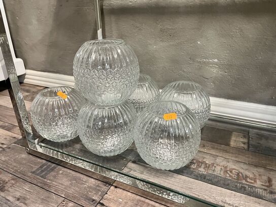 Glasfad m. Låg inkl. 11 stk. Glasvaser