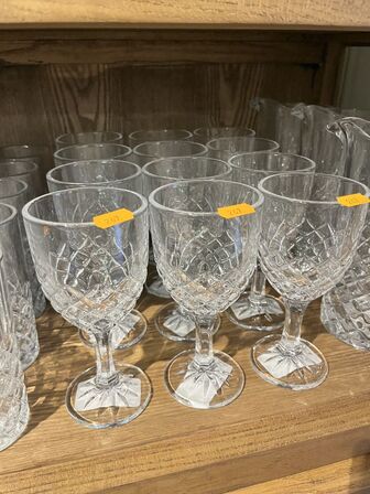 12 stk. Vinglas m. Kander