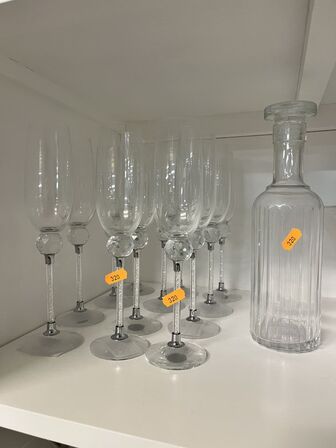 Champagneglas inkl. Kander
