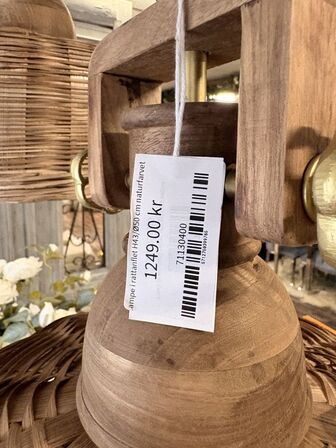 2 stk. Pendle i naturflet H43/Ø50 cm