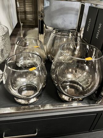 4 stk. Vaser m. Glasbowle