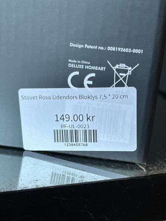 2 stk. Bloklys på batteri DELUXE 7,5x20 CM