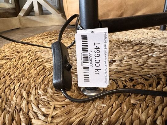 Sofabord m. Udskæring mm. 41,5x60 cm