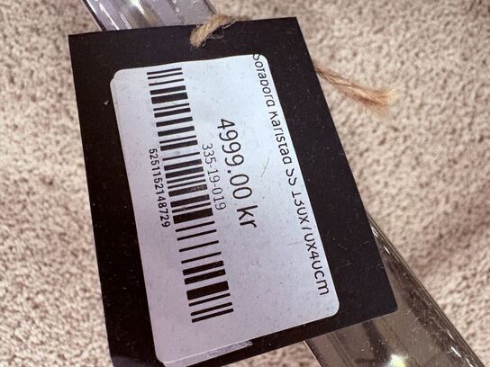 Sofabord i alu/glas KARLSTAD 130x70x40 cm.