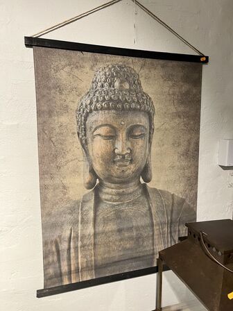 Canvas plakat m. Buddha 96x76 cm