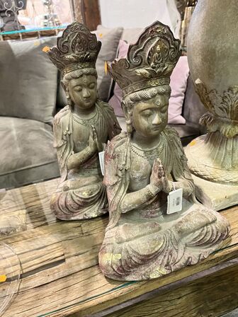 2 stk. Buddha skulpturer