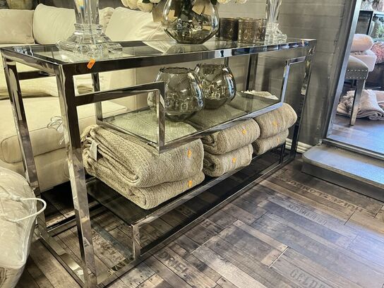 Konsol bord m. Glas hylder 150x40x75 CM