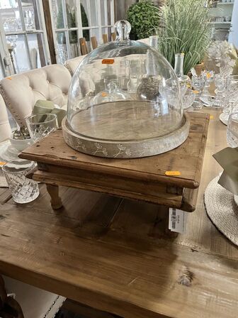 Osteklokke inkl. Opsats på fødder