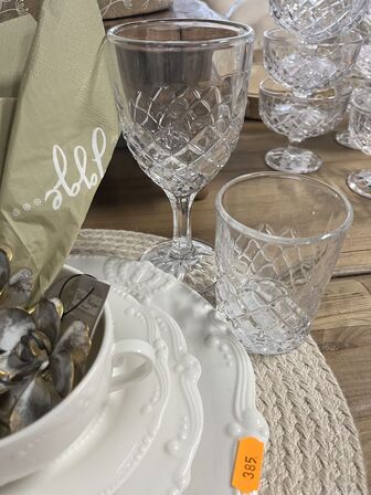 12 stk. Stel m. Glas