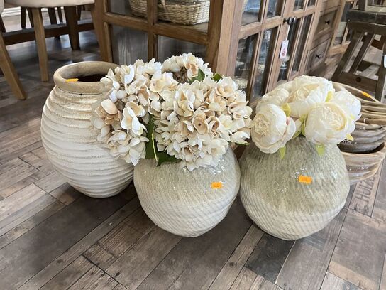 3 stk. Vaser m. Blomster