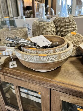 2 stk. Skåle m. Bestik