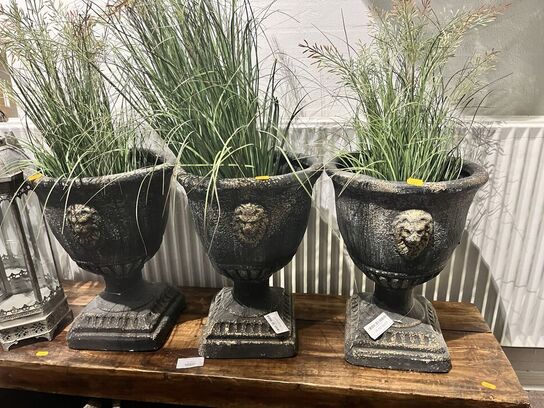 3 stk. Potter m. Planter