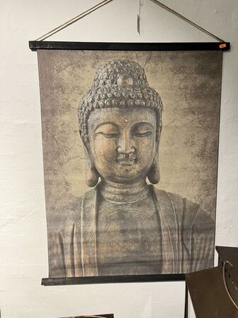 Canvas plakat m. Buddha 96x76 cm