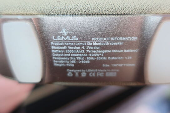 Bluetooth-højtaler LEMUS SIA