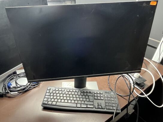 2 stk. PC Skærm 27" DELL, 24" HP  + 1 tastatur