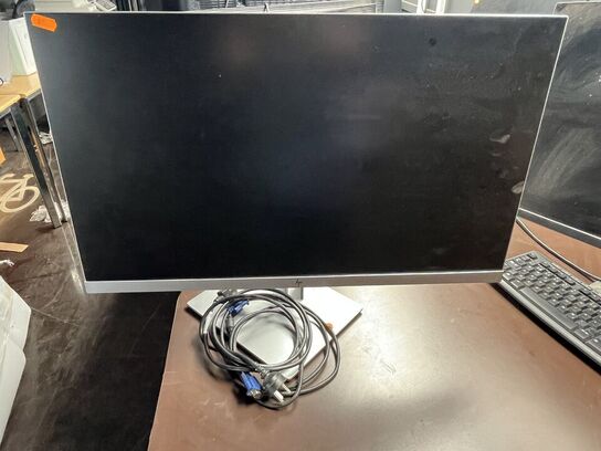 2 stk. PC Skærm 27" DELL, 24" HP  + 1 tastatur