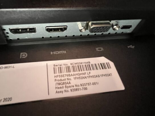 2 stk. PC Skærm 27" DELL, 24" HP  + 1 tastatur