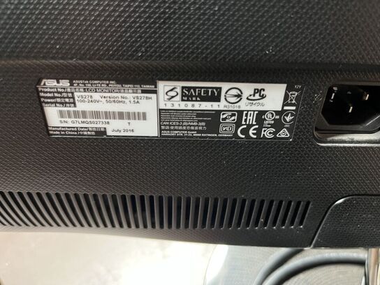 2 stk. 27" PC Skærm  ASUS VS278