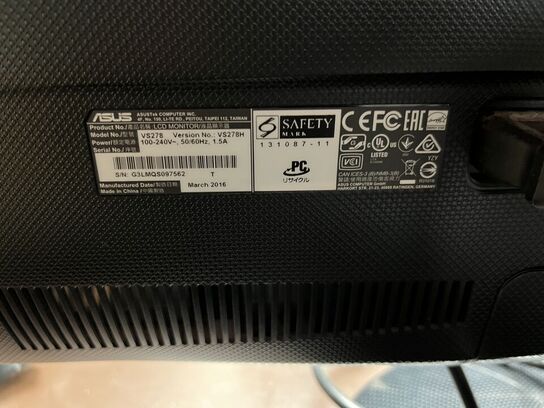 2 stk. 27" PC Skærm  ASUS VS278