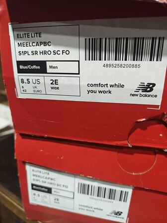 5 stk. Sikkerhedssko New Balance str. 42 5 STK. NYE NEW BALANCE SIKKERHEDSSKO. STR. 42 Vejl. Butikspris 1.435,00 kr.