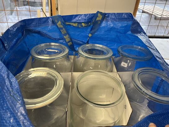 4 ks. Hårklemmer + glaskrukker