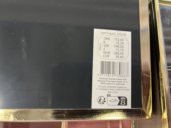 1 ks. Smykkedisplays i glas og messing SØSTRENE GRENE