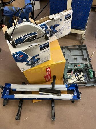 Kapsav 3-1 m. føringsskinne, Borehammer SCEPPACH, BOSCH PL55, PBH 240