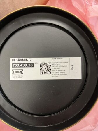 1 ks. Smykkedisplays i glas og messing IKEA BEGÅVNING