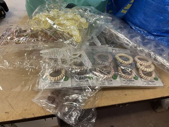 3 poser Ringe, hårklemmer + accessories