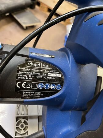 Kapsav 3-1 m. føringsskinne, Borehammer SCEPPACH, BOSCH PL55, PBH 240