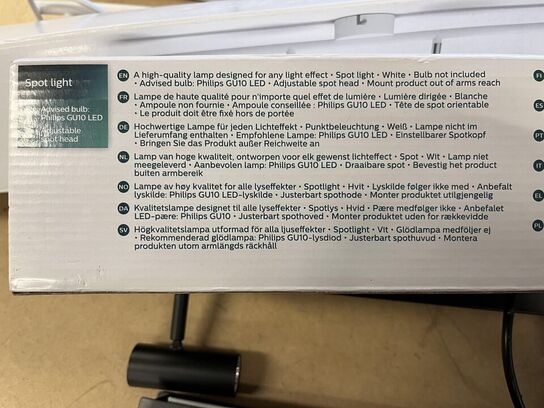 3 stk LED Spotlamper + skinnelamper PHILLIPS