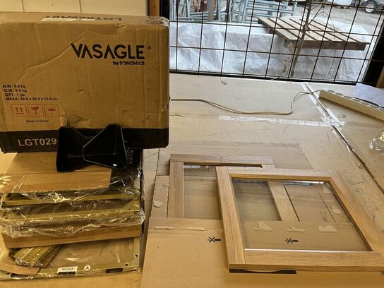 Opbevaringsreol + vitrinedør 40x35 cm VASALGE, IKEA OXBERG