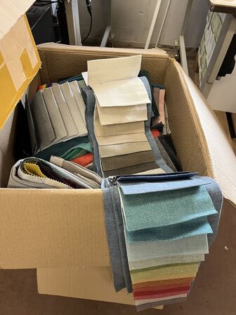 5 ks. Gardin stof prøver