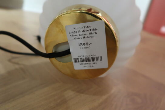 Bordlampe NORDIC TALES Bright Modeco Table Glass/Brass - Black