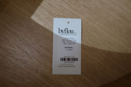 Sofabord FERM LIVING Olles Storage Table Ø80 Natural Oak