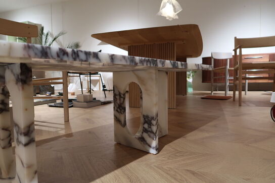 Sofabord AUDO COPENHAGEN Androgyne Lounge Calacatta Viola Marble