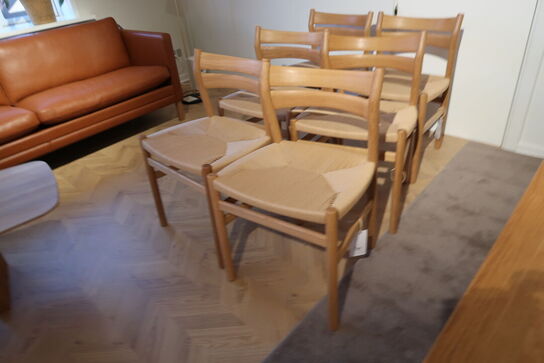 6 stk. spisebordsstole BERNSTORFFSMINDE BM1 Salonstol Eg / Olie