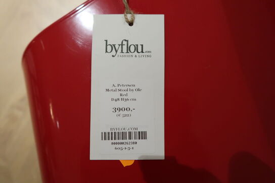 Sidebord A. PETERSEN Metal Stool By Ole Red