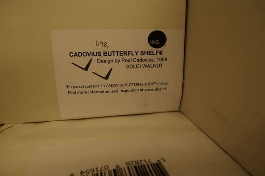 2 stk. hylder DK3 Cadovius Butterfly Shelf