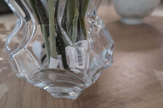 Vase HEIN STUDIO Reflection Clear med div. Kunstige blomster