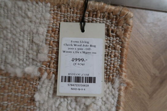 Gulvtæppe FERM LIVING Check Wool Jute Rug Off