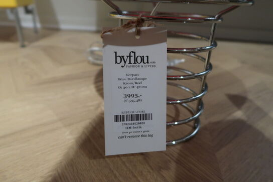 Bordlampe VERPAN Wire krom/rød