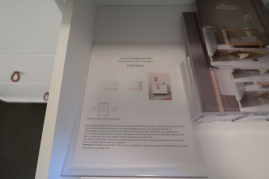 Puslekommode OLIVER FURNITURE Wood Hvid / Eg - 6 skuffer