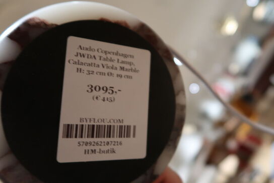 Bordlampe AUDO COPENHAGEN JWDA Table Lamp, Calacatta Viola Marble